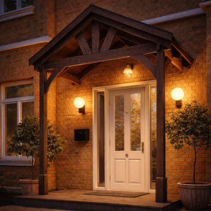 Felt Shingle Roof Porch - Rustic Brown - 1.22m Depth x 2.4m Width