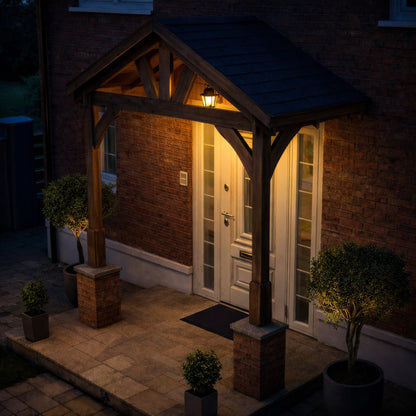Felt Shingle Roof Porch - Rustic Brown - 1.22m Depth x 2.4m Width