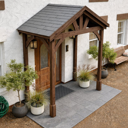 Felt Shingle Roof Porch - Rustic Brown - 1.22m Depth x 2.4m Width