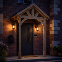 Porch | Timber Porch Canopy | Slate Tile Roof | Wall Mounted Entrance Cover | Light Green | 1.22m Depth x 1.8m Width