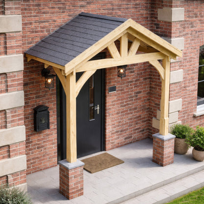Slate Tile Roof Porch - Light Green - 1.22m Depth x 2.4m Width
