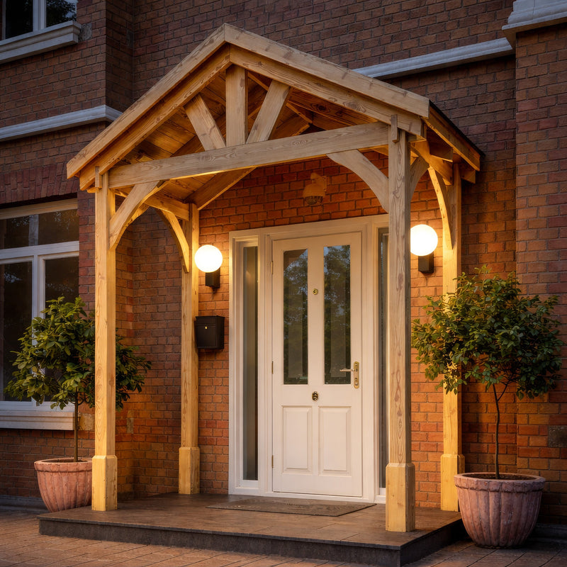 Slate Tile Roof Porch - Light Green - 1.22m Depth x 2.4m Width