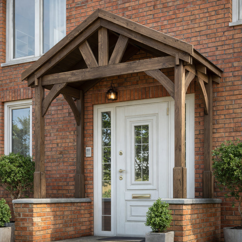 Slate Tile Roof Porch - Rustic Brown - 1.22m Depth x 2.4m Width