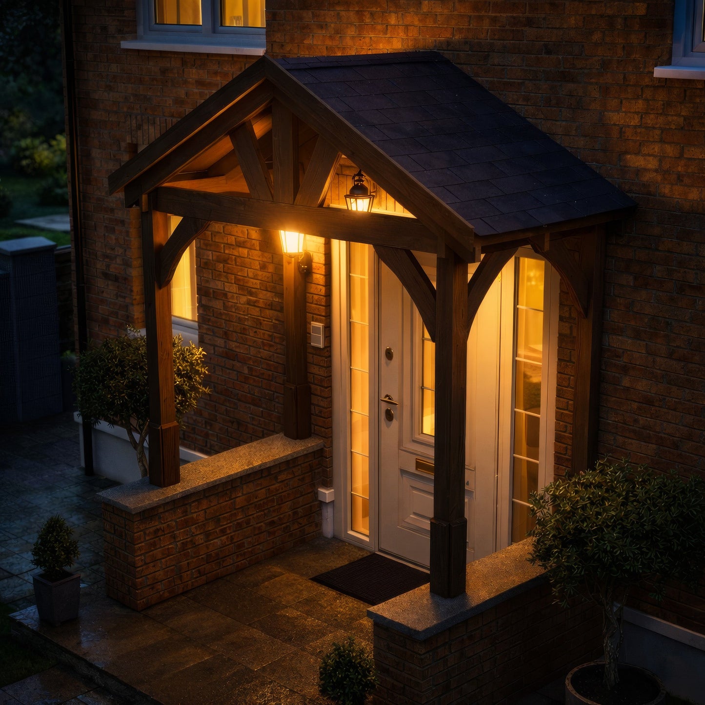 Slate Tile Roof Porch - Rustic Brown - 1.22m Depth x 2.4m Width
