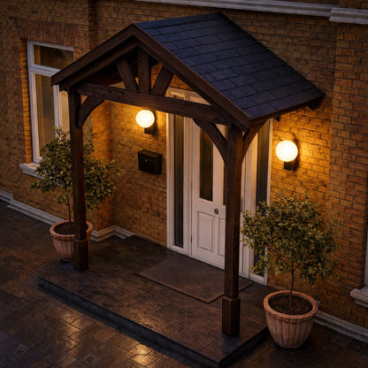 Slate Tile Roof Porch - Rustic Brown - 1.22m Depth x 2.4m Width
