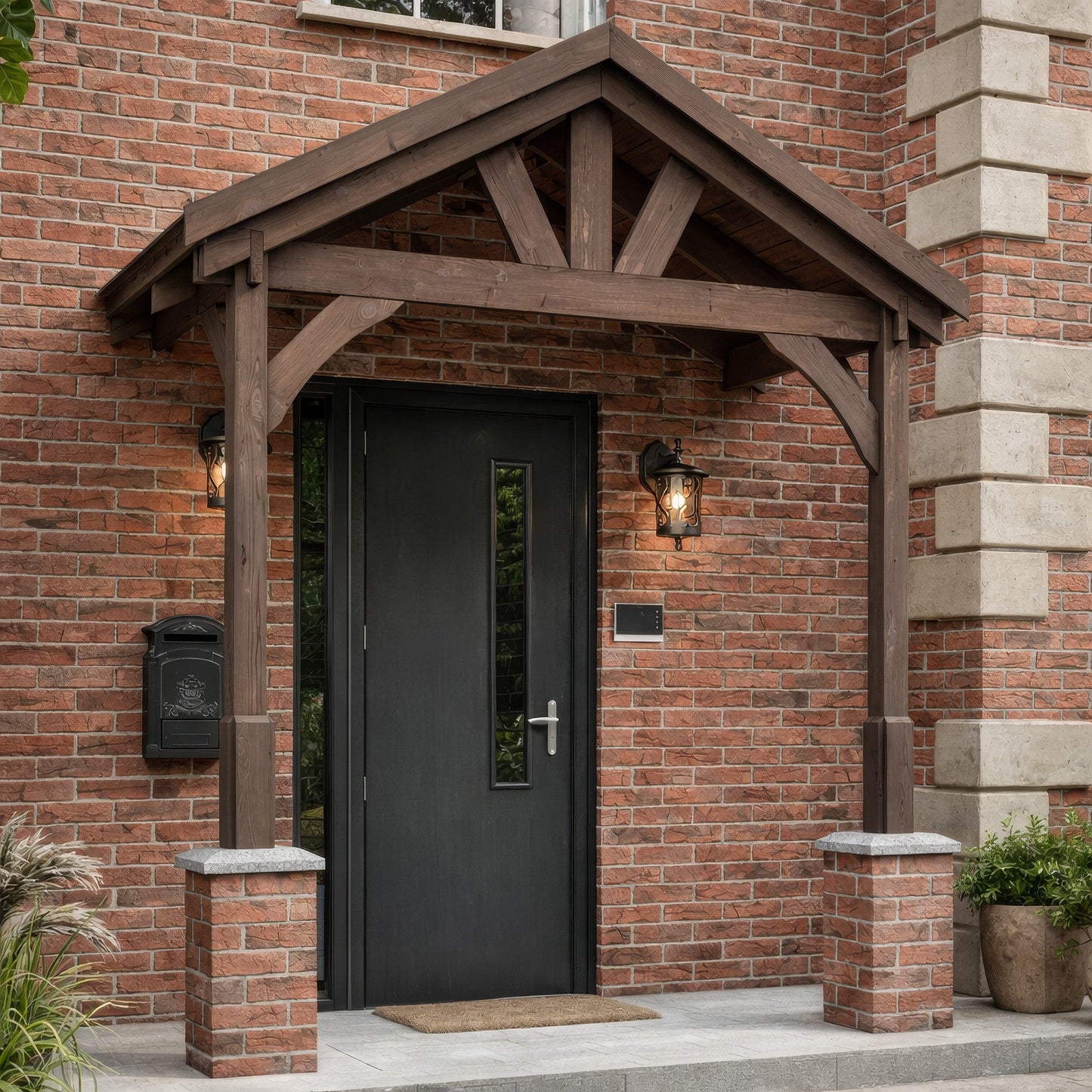Slate Tile Roof Porch - Rustic Brown - 1.22m Depth x 2.4m Width