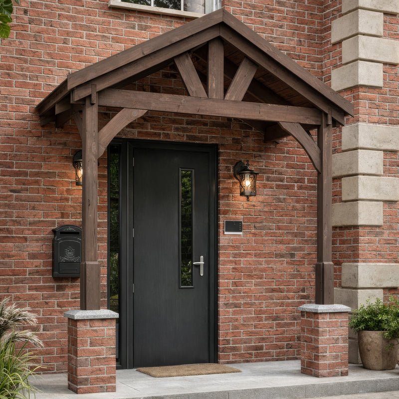 Slate Tile Roof Porch - Rustic Brown - 1.22m Depth x 2.4m Width