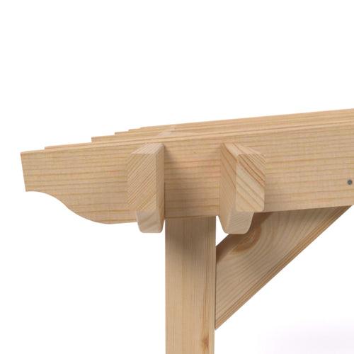 Wall Mounted Double Garden Pergola with Decking Kit | Timber | Multiple Sizes