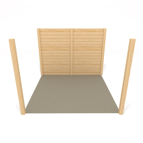 Pergola | Timber Box Pergola | Integrated Decking Base | Freestanding Garden Structure | Multiple Sizes | Rustic Brown or Light Green