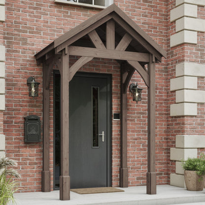 Felt Shingle Roof Porch - Rustic Brown - 1.22m Depth x 1.8m Width