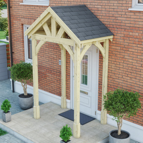 Felt Shingle Roof Porch Canopy | Timber | Multiple Sizes