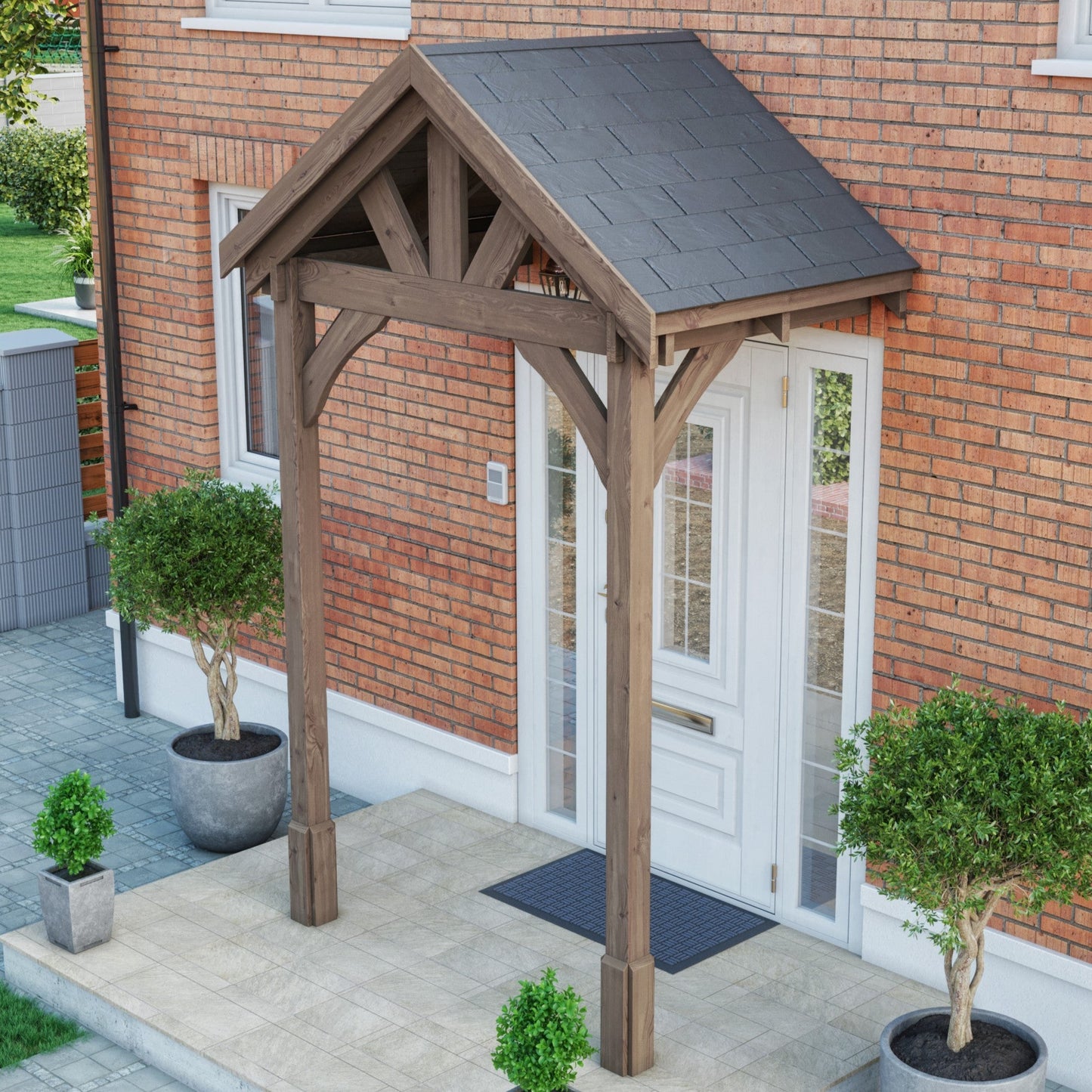 Slate Tile Roof Porch - Rustic Brown - 1.22m Depth x 1.8m Width