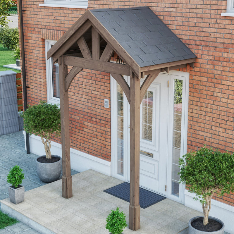 Slate Tile Roof Porch - Rustic Brown - 1.22m Depth x 1.8m Width
