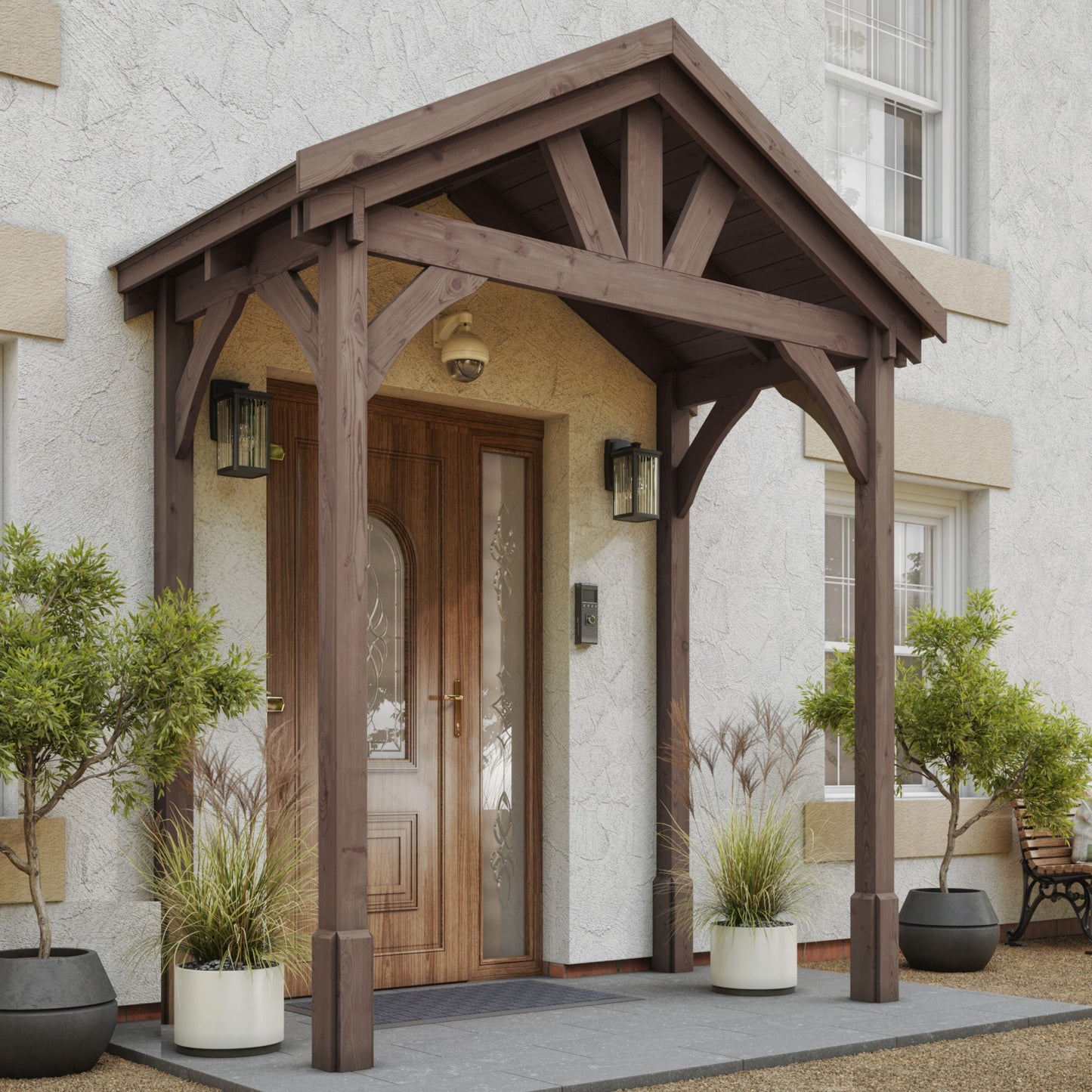 Slate Tile Roof Porch - Rustic Brown - 1.22m Depth x 2.4m Width
