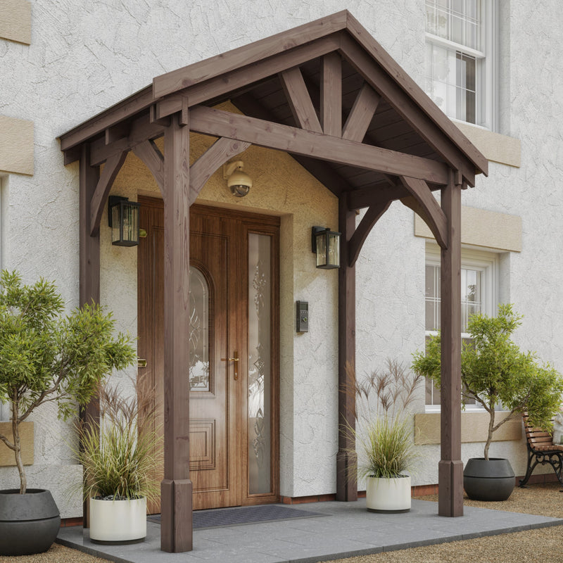 Slate Tile Roof Porch - Rustic Brown - 1.22m Depth x 2.4m Width