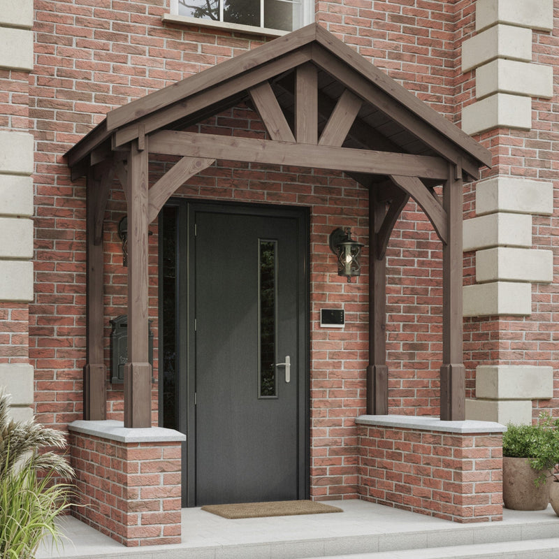 Slate Tile Roof Porch - Rustic Brown - 1.22m Depth x 2.4m Width
