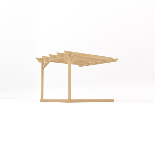 Wall Mounted Garden Pergola with Decking Kit | Timber | Multiple Sizes