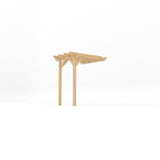 Wall Mounted Garden Pergola | Timber | Sculpted Rafter Ends | Multiple Sizes