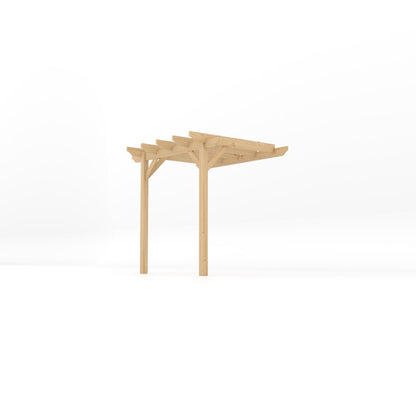 Wall Mounted Garden Pergola - Light Green - 1.8m Depth x 2.4m Length