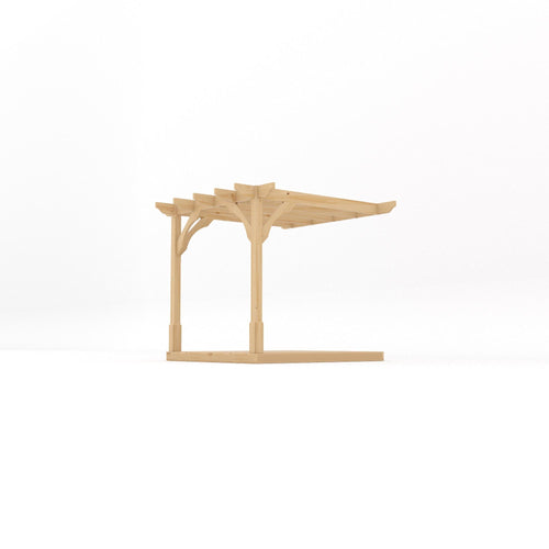 Wall Mounted Premium Pergola with Decking Kit | Timber | Multiple Sizes