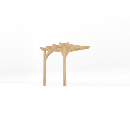Wall Mounted Premium Pergola - Light Green - 1.8m Depth x 2.4m Length