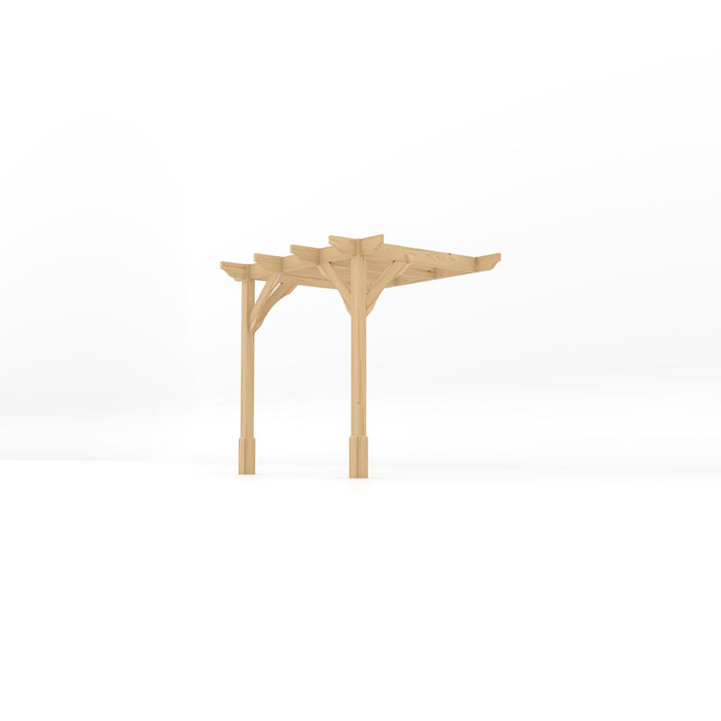 Wall Mounted Premium Pergola - Light Green - 1.8m Depth x 2.4m Length