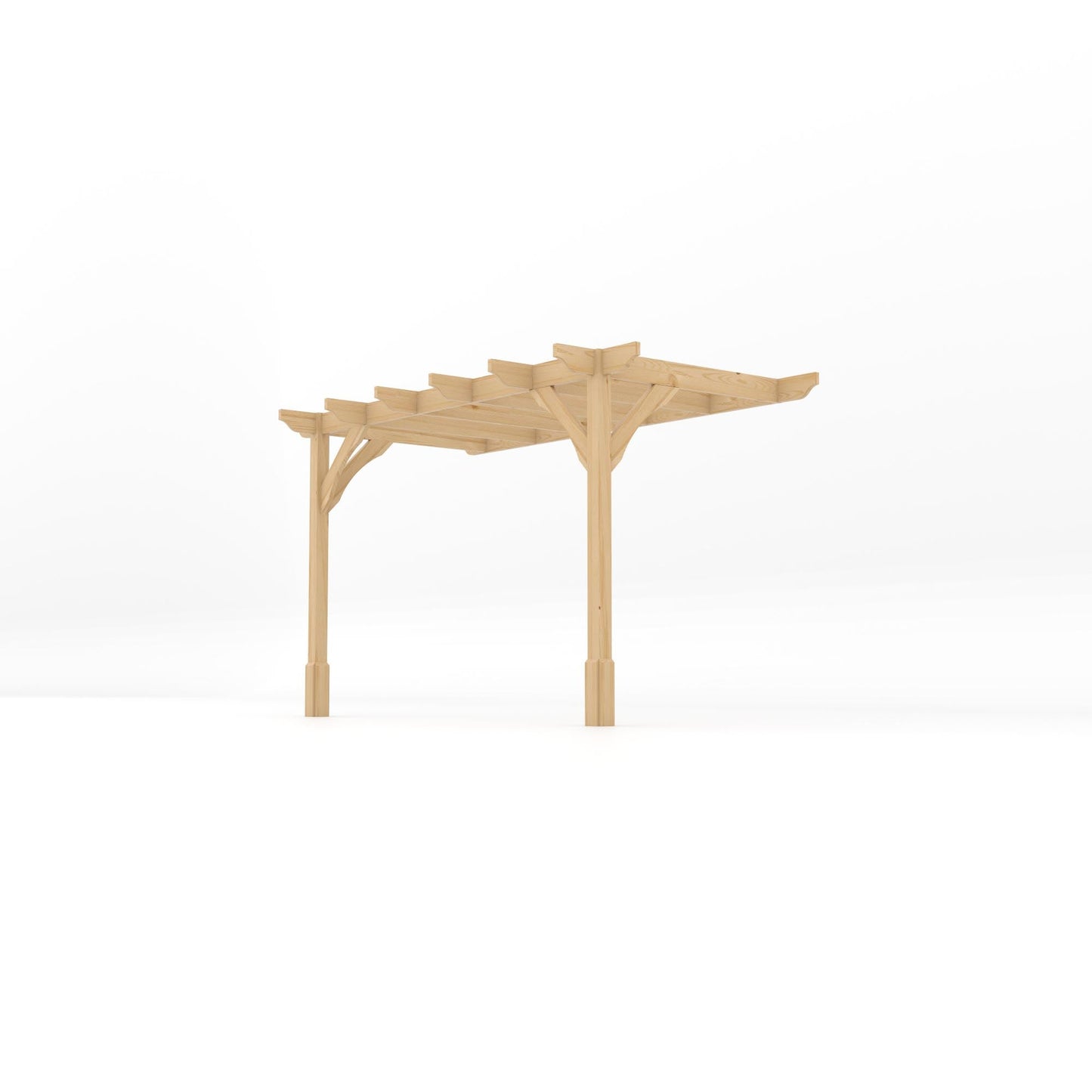 Wall Mounted Premium Pergola - Light Green - 1.8m Depth x 3.6m Length
