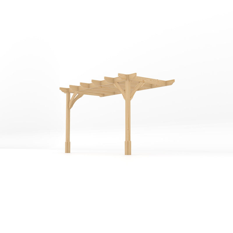 Wall Mounted Premium Pergola - Light Green - 1.8m Depth x 3.6m Length