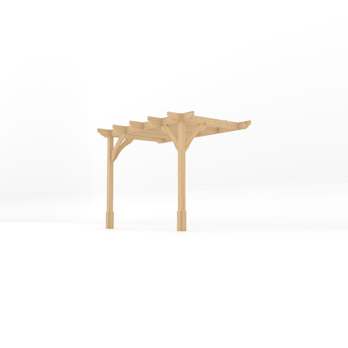 Wall Mounted Premium Pergola - Light Green - 1.8m Depth x 3m Length