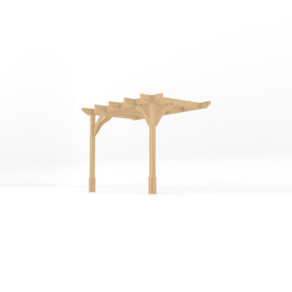 Wall Mounted Premium Pergola - Light Green - 1.8m Depth x 3m Length