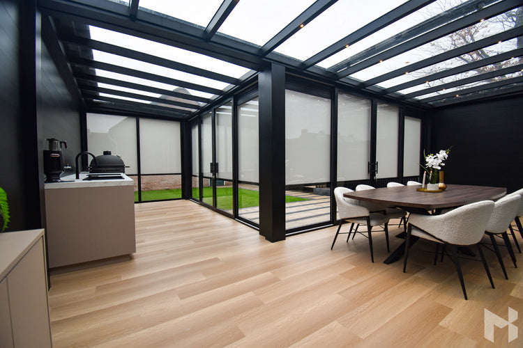 MB Glass Sliding Walls by Roma Verandas - garden room inside sliding glass doors screens