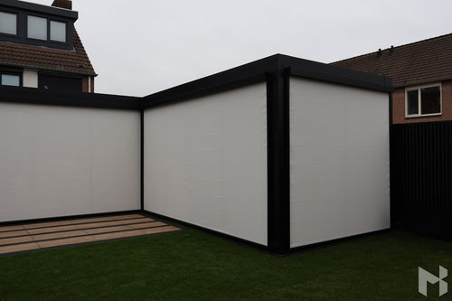 MB Zip Screens by Roma Verandas - garden room outside sliding glass doors screens