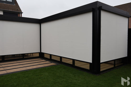MB Zip Screens by Roma Verandas - garden room outside sliding glass doors screens