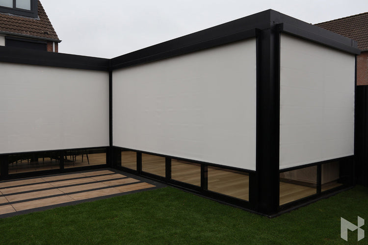 MB Cube Grand by Roma Verandas - garden room outside sliding glass doors screens