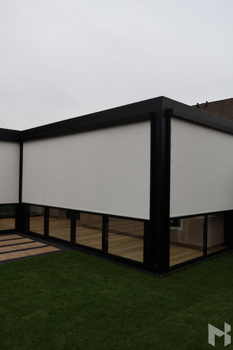 MB Zip Screens by Roma Verandas - garden room outside sliding glass doors screens
