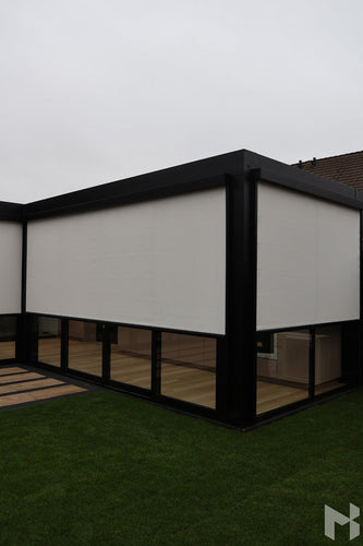 MB Zip Screens by Roma Verandas - garden room outside sliding glass doors screens