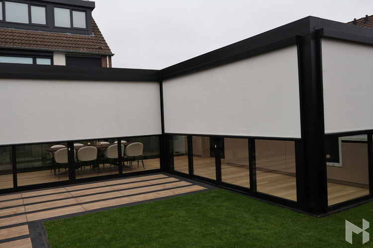 MB Zip Screens by Roma Verandas - garden room outside sliding glass doors screens