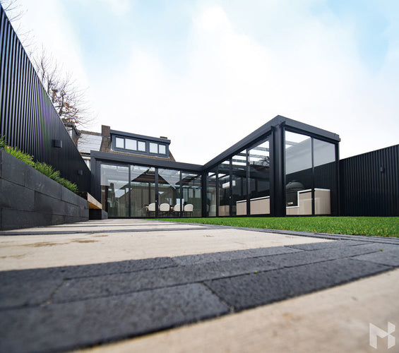 MB Aluminium Fencing by Roma Verandas - garden room sliding glass doors closed