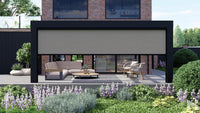 MB Zip Screens by Roma Verandas - black left screen right screen front screen