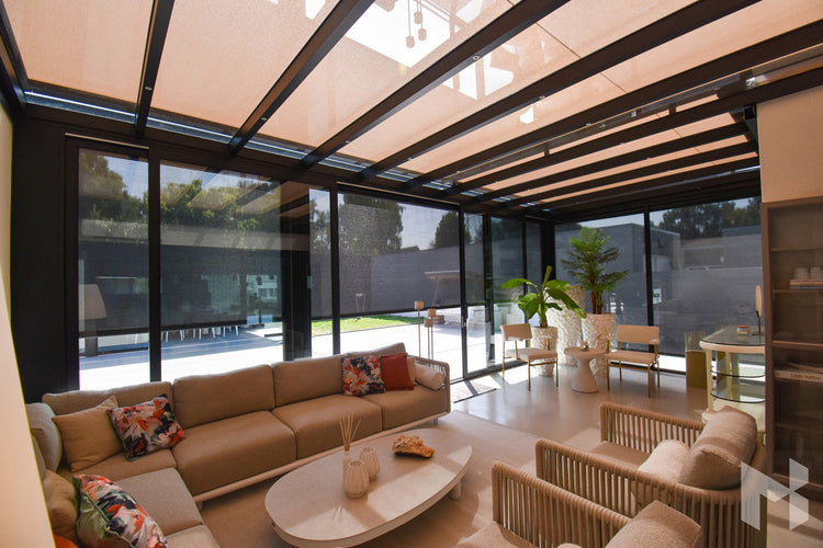 MB Veranda Sun Shading by Roma Verandas - inside sun shading screens protection