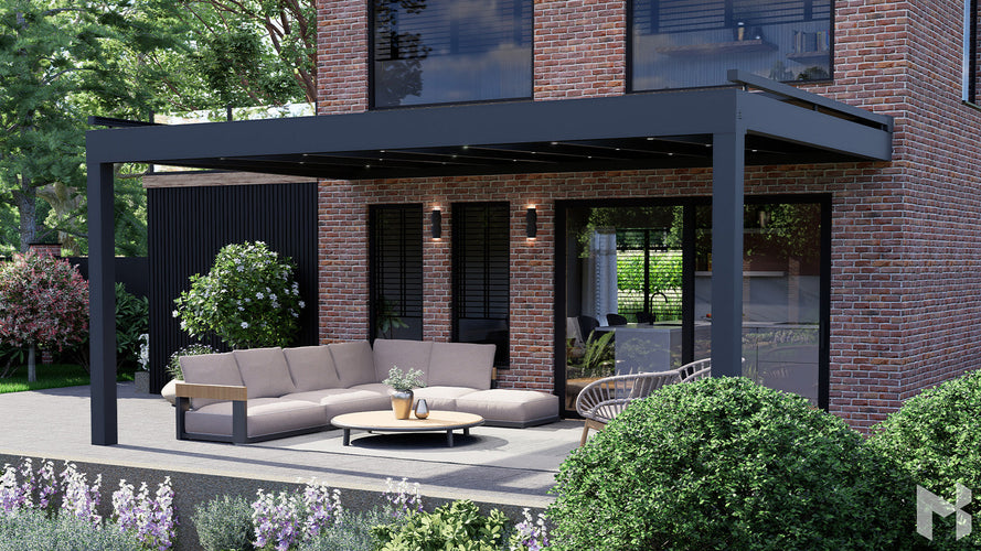 MB Veranda Sun Shading by Roma Verandas - mounted sun shading anthracite grey ral 7016