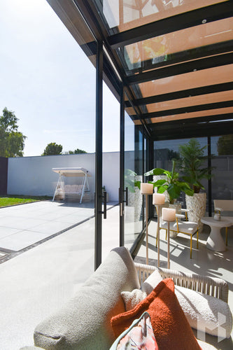 MB Veranda Sun Shading by Roma Verandas - screens sun shading glass sliding glass walls inside