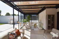 MB Veranda Sun Shading by Roma Verandas - screens sun shading sliding glass walls glass wall inside