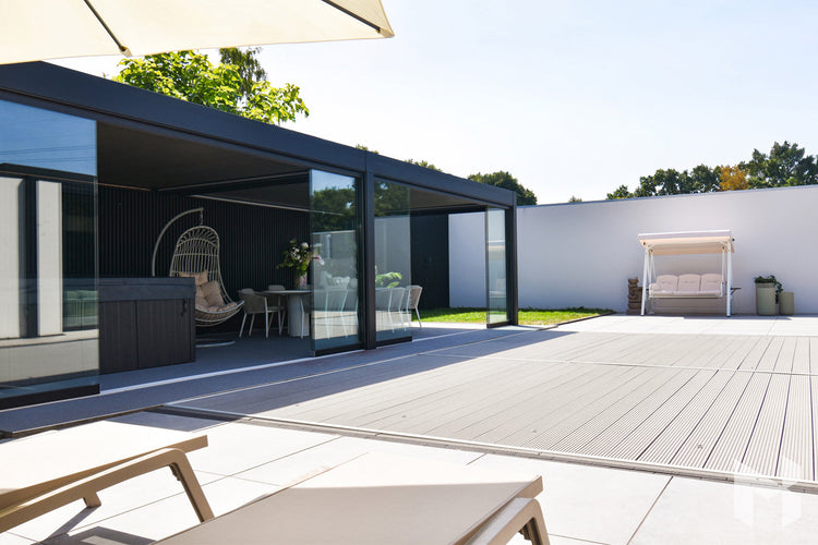 MB Advanced by Roma Verandas - garden room glass sliding glass walls outside