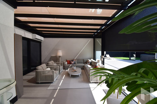 MB Veranda Sun Shading by Roma Verandas - inside cube sun screens sun shading half