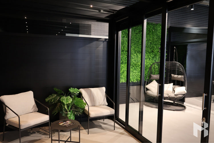 MB Glass Sliding Walls by Roma Verandas - showroom