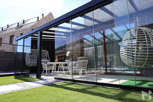 MB Sliding Doors by Roma Verandas - sliding glass doors sun shading aluminium side wall