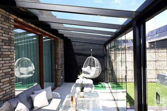 MB Aluminium Side Wall by Roma Verandas - sliding glass doors sun shading aluminium side wall