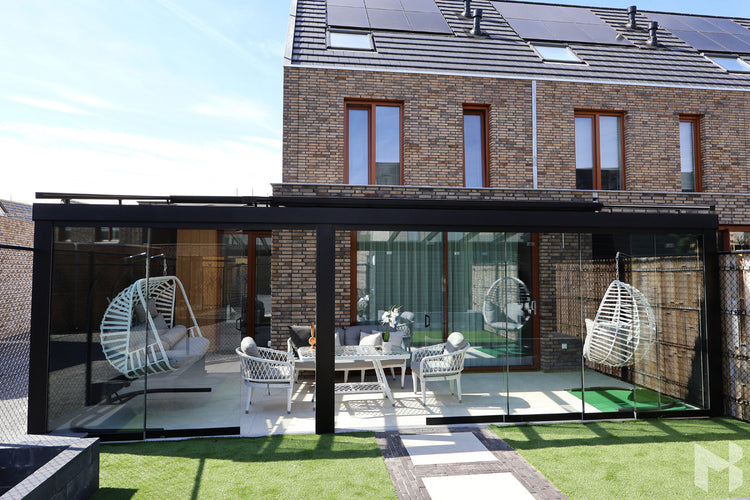 MB Solid by Roma Verandas - sliding glass doors sun shading aluminium side wall