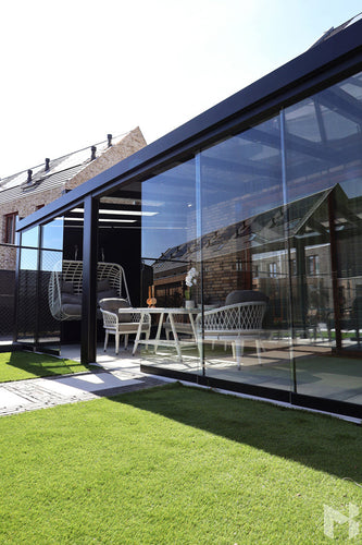 MB Sliding Doors by Roma Verandas - sliding glass doors sun shading aluminium side wall